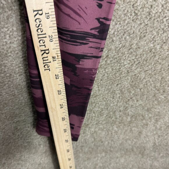 Alphalete Surface Legging Womens XS Burgundy Camo Pocket High Rise Gym Training - Picture 8 of 11